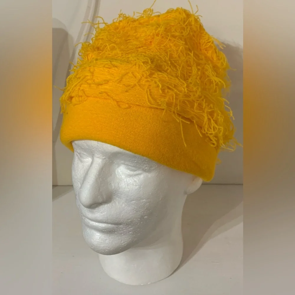 Yellow Knit Face Mask Hat  - Winter Beanie Ski Mask